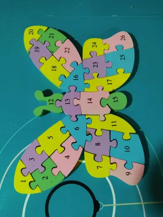 Puzzle Mariposa/ niñas Números 1-26