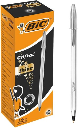 BIC Cristal Shine Penne a Sfera Punta Media, (1.00