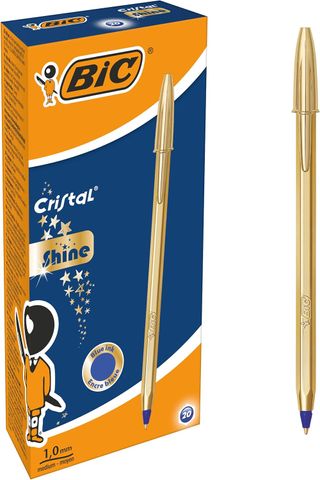 BIC Cristal Shine Penne a Sfera Punta Media, (1.00