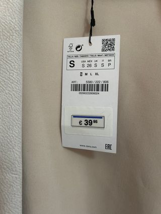 Gabardina Zara Beige S/36/8 Ante