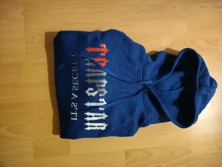 Felpa blu con stampa logo