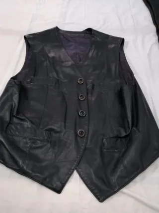 Chaleco de piel hombre XL