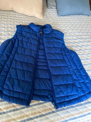 Chaleco acolchado sin mangas azul