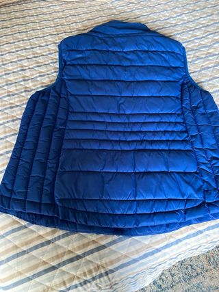Chaleco acolchado sin mangas azul