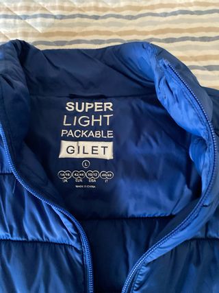 Chaleco acolchado sin mangas azul