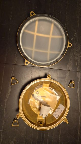 Lampada Applique Tartaruga Ottone Esterno 200mm