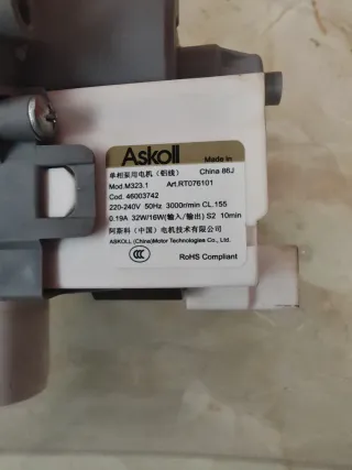 Bomba Agua Lavadora Candy Smart Inverter CSTG 47TM