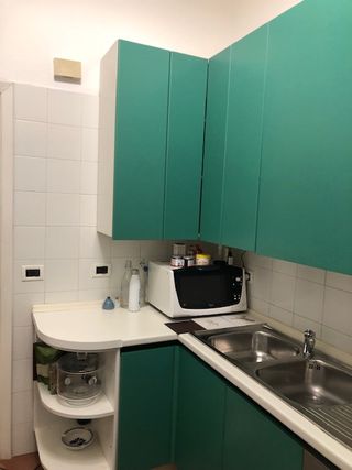 Cucina componibile verde acqua