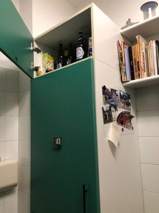 Cucina componibile verde acqua