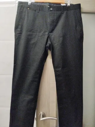 Pantalones negros hombre talla XL