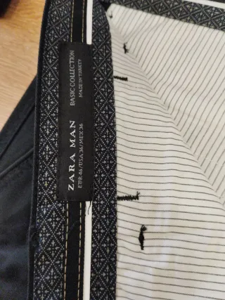 Pantalones negros hombre talla XL