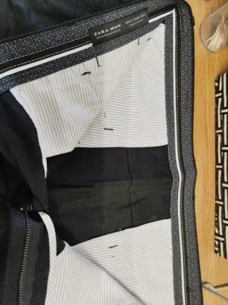 Pantalones negros hombre talla XL