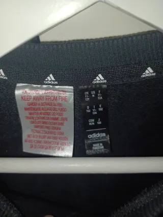 Sudadera Original Adidas Negra Logo Grande