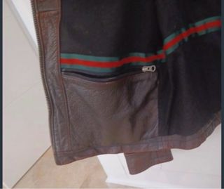 Chaqueta de cuero marrón