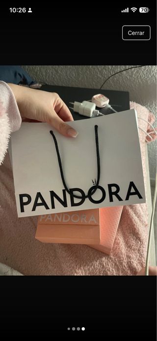 Pulsera de plata y color oro  con corazón pandora