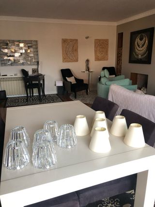 Lámpara araña de cristal tallado y metal