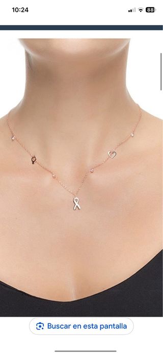 Gargantilla Luxenter Corazón y Lazo Rosa