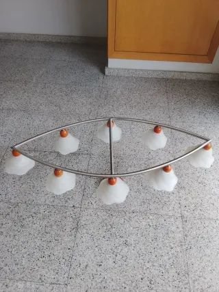 Lámpara de techo madera y metal