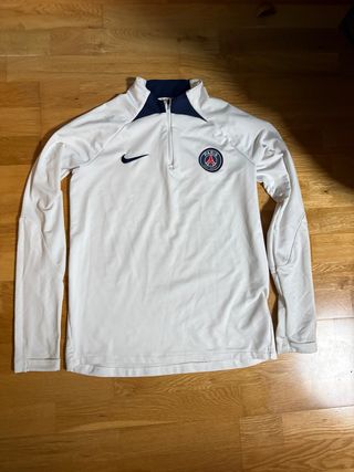 Nike PSG Sudadera Blanca Media Cremallera