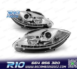FAROS PARA SEAT LEON, ALTEA Y TOLEDO 04-09 LUZ DIURNA LED FO