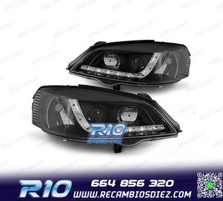 FAROS OPEL ASTRA G 94-97 LUZ DIURNA LED FONDO NEGRO