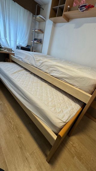 Cama nido con colchones y cajones