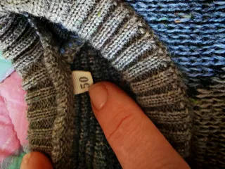Maglione uomo a rombi blu e grigio Lana43% alpaca%