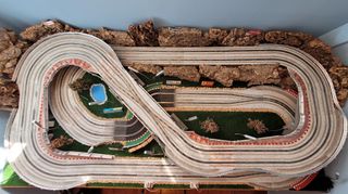Maqueta Scalextric con luz 2,50 x 1,25 metros