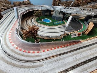 Maqueta Scalextric con luz 2,50 x 1,25 metros