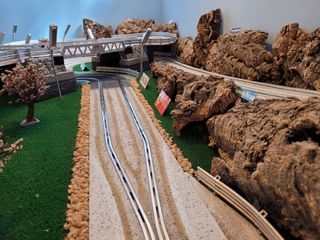 Maqueta Scalextric con luz 2,50 x 1,25 metros