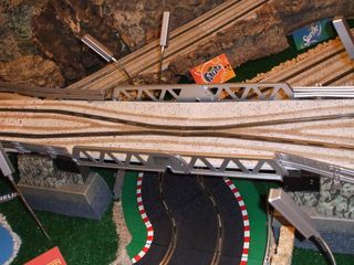 Maqueta Scalextric con luz 2,50 x 1,25 metros