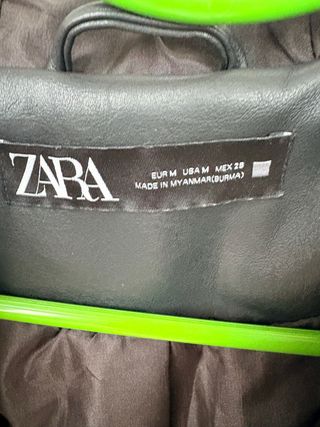 ZARA chaqueta mujer negra con capucha talla M