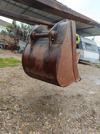 Pala excavadora oxidada