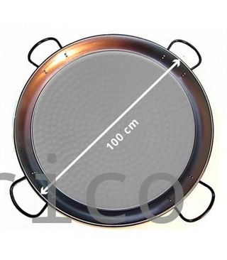 Paellera de Acero Pulido 100 cm - 85 Personas