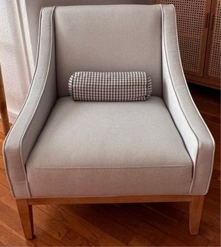 Butaca Maison du Monde tela y madera