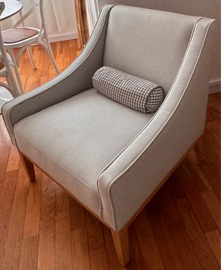 Butaca Maison du Monde tela y madera