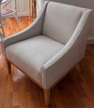 Butaca Maison du Monde tela y madera