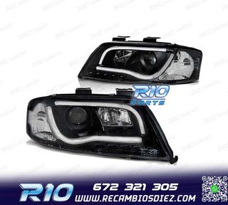FAROS LED AUDI A6 01-04 LUZ DIURNA NEGRO
