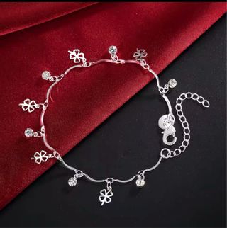 Bracciale quadrifogli argento 925