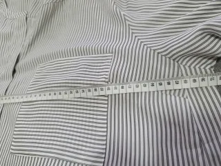 Camisa fluida rayas grises y blancas