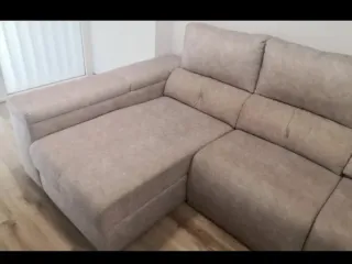 Sofá chaise longue eléctrico beige