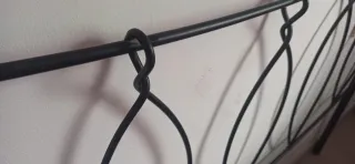 Cabezal de cama de hierro forjado negro