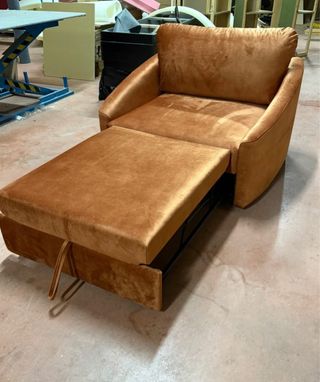 Sofá Cama Hotel Terciopelo Marrón