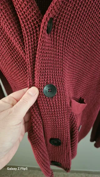 Only & Sons Cardigan Uomo L Rosso 100 per 100 coto