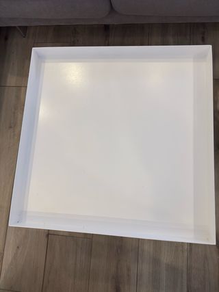 Mesa centro metal blanca