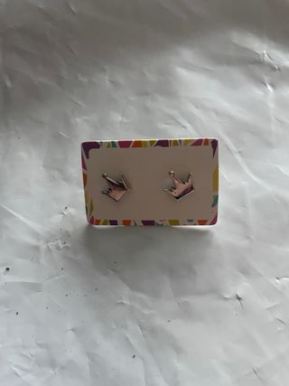Pendientes de corona plateados