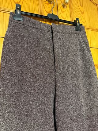 Pantalón de traje Zara burdeos