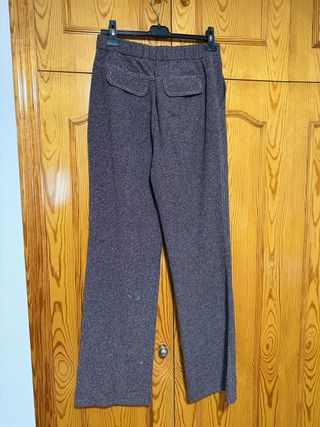 Pantalón de traje Zara burdeos