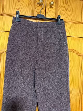 Pantalón de traje Zara burdeos