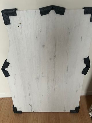 Listón madera cabecero cama color ártico